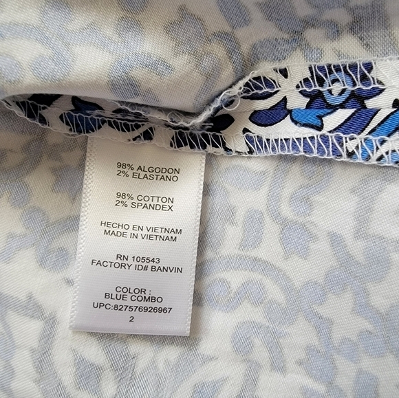 MILLY FOR DESIGN NATION Mini Dress Women's size 2 blue combo printed sleeveless - Picture 4 of 10